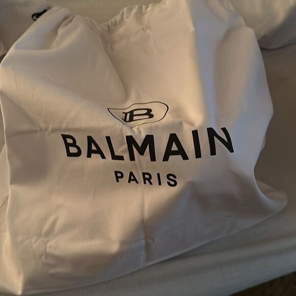 BALMAIN Leather High Trainers - US Men’s Size 10.5 - EU 44 Men’s Size - Picture 2 of 12